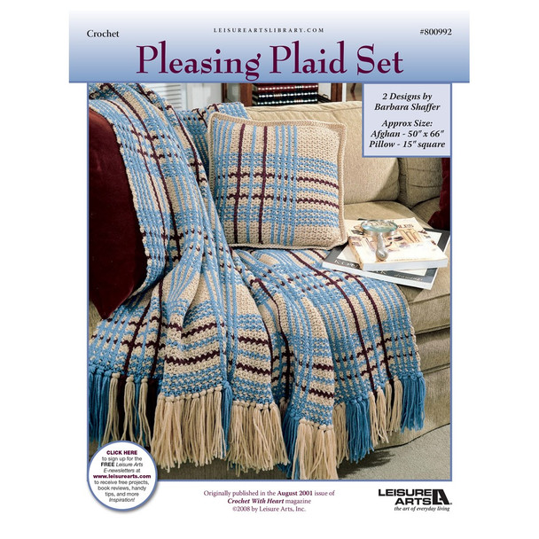 Leisure Arts Pleasing Plaid Set Crochet ePattern